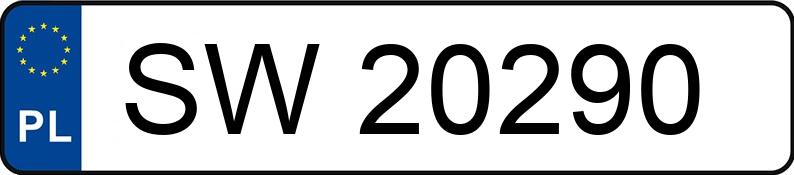 Numer rejestracyjny SW 20290 posiada TRABANT 601 - SW20290