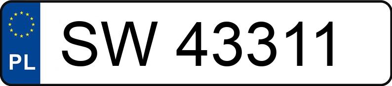 Numer rejestracyjny SW 43311 posiada OPEL ASTRA - SW43311