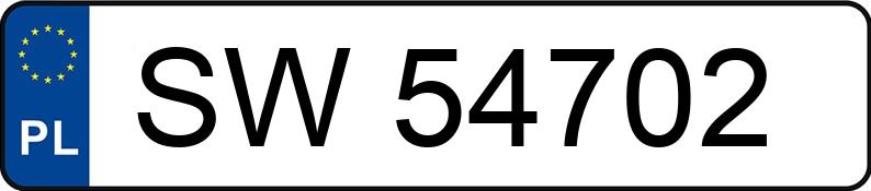 Numer rejestracyjny SW 54702 posiada VOLKSWAGEN PHAETON - SW54702