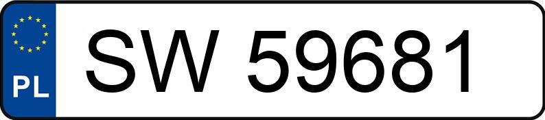 Numer rejestracyjny SW 59681 posiada FORD MONDEO - SW59681