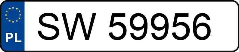 Numer rejestracyjny SW 59956 posiada AUDI A4 - SW59956