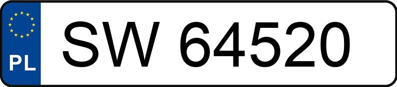 Numer rejestracyjny SW 64520 posiada FORD KUGA - SW64520 Numer rejestracyjny SW 64520 posiada FORD KUGA - SW64520