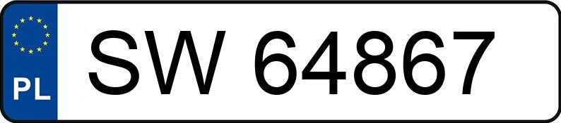 Numer rejestracyjny SW 64867 posiada AUDI A4 Avant 1.9 TDi Kat. MR`00 E3 8E A4 Avant 1.9 TDi Kat. MR`00 E3 8E - SW64867