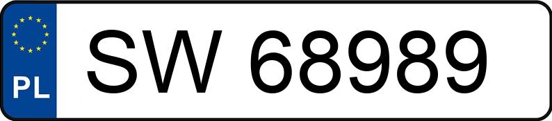 Numer rejestracyjny SW 68989 posiada AUDI A4 LIMOUSINE - SW68989