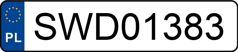 Numer rejestracyjny SWD 01383 posiada FIAT  - SWD01383