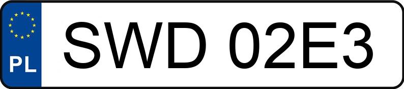 Numer rejestracyjny SWD 02E3 posiada PEUGEOT 206 - SWD02E3 Numer rejestracyjny SWD 02E3 posiada PEUGEOT 206 - SWD02E3