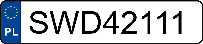 The registration number SWD 42111 has BMW 320 Touring Diesel MR`12 E5 F31 xDrive - SWD42111