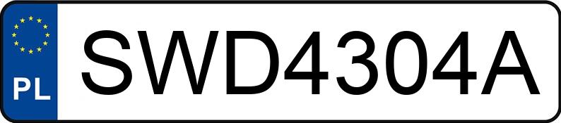 Numer rejestracyjny SWD 4304A posiada TOYOTA TOYOTA YARIS - SWD4304A