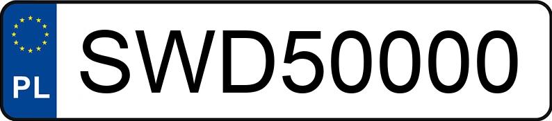 Numer rejestracyjny SWD 50000 posiada BMW 328i MR`12 E5 F30 328i MR`12 E5 F30 - SWD50000