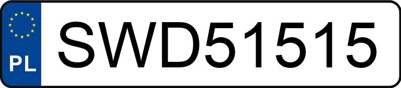 Numer rejestracyjny SWD 51515 posiada AUDI 80 - SWD51515