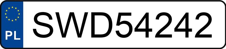 The registration number SWD 54242 has TOYOTA Yaris 1.0 MR`11 E5 Luna - SWD54242