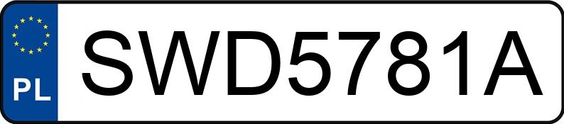 Numer rejestracyjny SWD 5781A posiada VOLKSWAGEN GOLF - SWD5781A