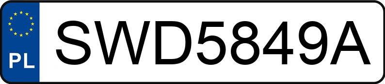 Numer rejestracyjny SWD 5849A posiada BMW 320i Kat. MR`98 E46 320i Kat. MR`98 E46 - SWD5849A