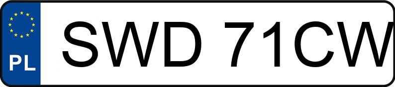 Numer rejestracyjny SWD 71CW posiada SIMSON Skutery S 53 - SWD71CW