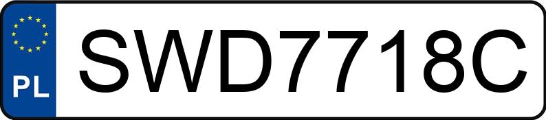 Numer rejestracyjny SWD 7718C posiada VOLKSWAGEN GOLF - SWD7718C