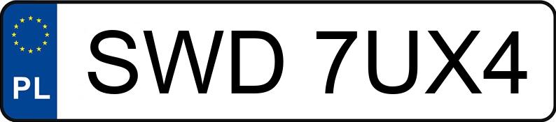 Numer rejestracyjny SWD 7UX4 posiada AUDI A3 - SWD7UX4 Numer rejestracyjny SWD 7UX4 posiada AUDI A3 - SWD7UX4