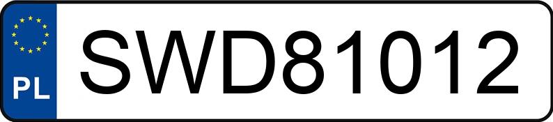 Pirat drogowy w pojeździe o numerach rejestracyjnych SWD81012
