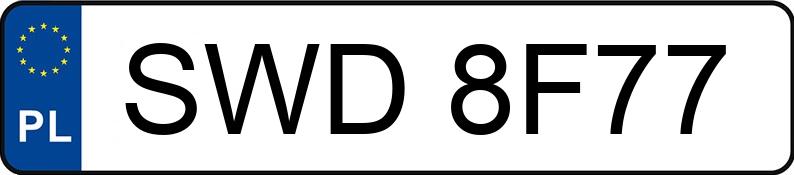Numer rejestracyjny SWD 8F77 posiada FIAT 126 ELX Maluch SX - SWD8F77