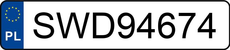 Numer rejestracyjny SWD 94674 posiada MAZDA 3 - SWD94674