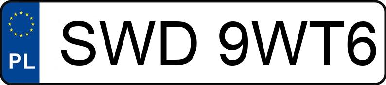 Numer rejestracyjny SWD 9WT6 posiada BMW 320D TOURING - SWD9WT6