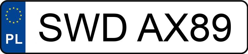 Numer rejestracyjny SWD AX89 posiada BMW X3 - SWDAX89