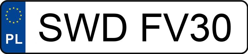 Le numéro d’enregistrement SWD FV30 a FORD Fiesta 1.4 MR`13 E5 Silver X Plus - SWDFV30