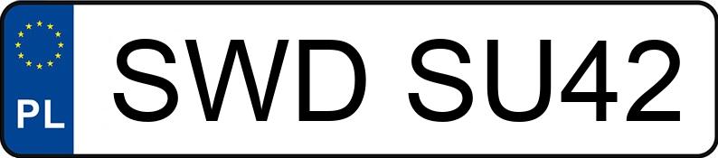 Numer rejestracyjny SWD SU42 posiada KOMAR 2330 - SWDSU42