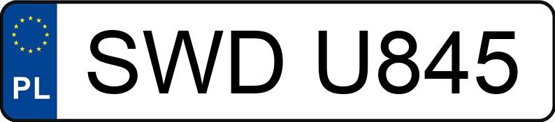 Numer rejestracyjny SWD U845 posiada OPEL VECTRA 2,0 D - SWDU845