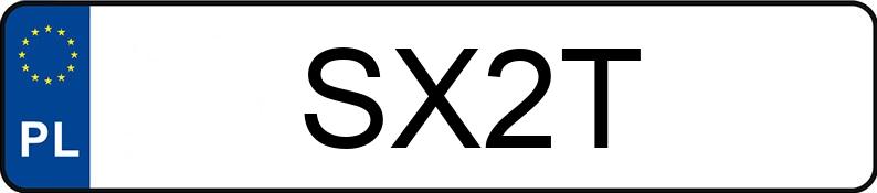 Numer rejestracyjny SX 2T posiada DODGE CHALLENGER - SX2T
