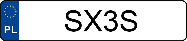 Numer rejestracyjny SX 3S posiada MASERATI Quattroporte MR`16 E6 S GranSport - SX3S Numer rejestracyjny SX 3S posiada MASERATI Quattroporte MR`16 E6 S GranSport - SX3S