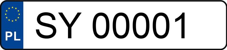 Numer rejestracyjny SY 00001 posiada VOLKSWAGEN Golf III 1.8i Kat. MR`91 - SY00001