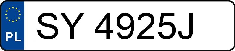 Numer rejestracyjny SY 4925J posiada FIAT 125P - SY4925J