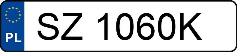 Numer rejestracyjny SZ 1060K posiada TOYOTA COROLLA - SZ1060K