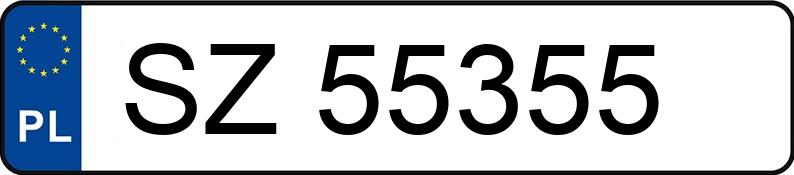 Numer rejestracyjny SZ 55355 posiada RENAULT MEGANE SCENIC - SZ55355