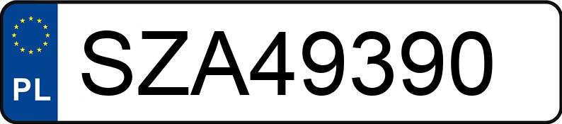 Numer rejestracyjny SZA 49390 posiada KIA Sportage 1.6 GDI MR`10 E5 S - SZA49390