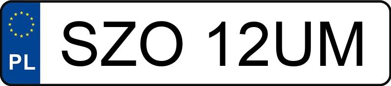 Numer rejestracyjny SZO 12UM posiada BMW 316 3C - SZO12UM