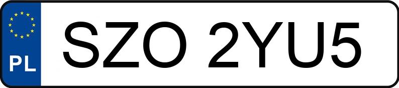 Numer rejestracyjny SZO 2YU5 posiada TOYOTA Carina II 2.0 Diesel MR`84 DX - SZO2YU5