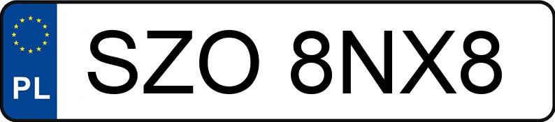 Numer rejestracyjny SZO 8NX8 posiada FORD MUSTANG - SZO8NX8