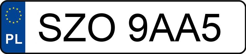 Numer rejestracyjny SZO9AA5 posiada BMW 316i Kat. E36 316i Kat. E36