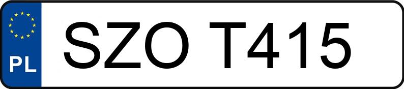 Numer rejestracyjny SZO T415 posiada OPEL VECTRA - SZOT415