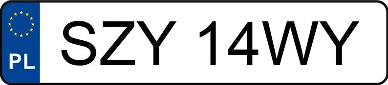 Numer rejestracyjny SZY 14WY posiada FIAT PUNTO - SZY14WY