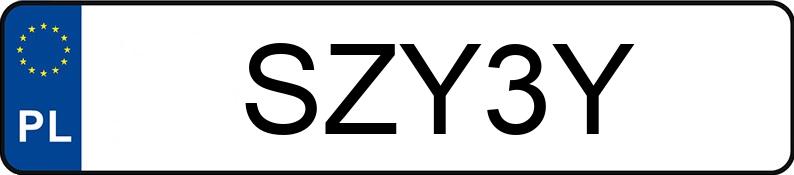Numer rejestracyjny SZY 3Y posiada TOYOTA CROWN - SZY3Y