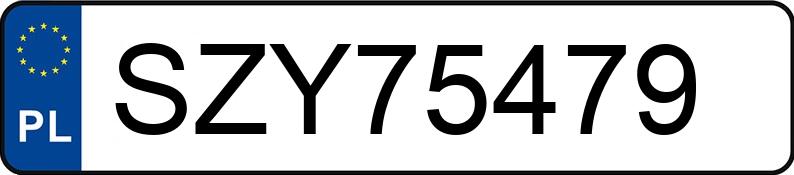 Numer rejestracyjny SZY 75479 posiada FORD TRANSIT CUSTOM - SZY75479