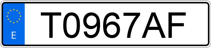 Numer rejestracyjny T0967AF posiada BMW SERIE 3