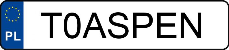 Numer rejestracyjny T0ASPEN posiada CHRYSLER ASPEN