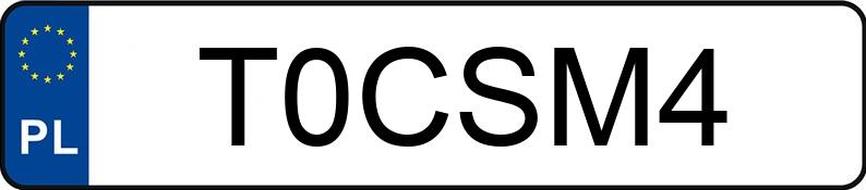 Numer rejestracyjny T0CSM4 posiada BMW M 4 Coupe 3.0 MR`24 E6d/e G82 CS M Drivelogic