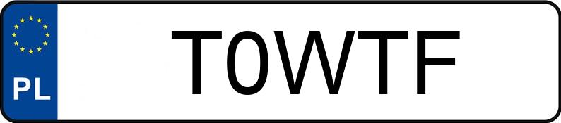 Numer rejestracyjny T0WTF posiada VOLKSWAGEN GOLF 2.0 TDI