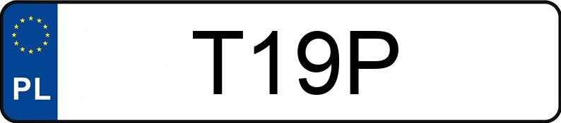 Numer rejestracyjny T19P posiada GMC Envoy 4.3 MR`98 4WD
