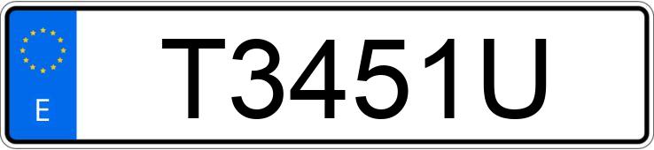 Numer rejestracyjny T3451U posiada PEUGEOT 205