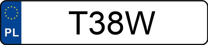 Numer rejestracyjny T38W posiada DODGE CHALLENGER Numer rejestracyjny T38W posiada DODGE CHALLENGER